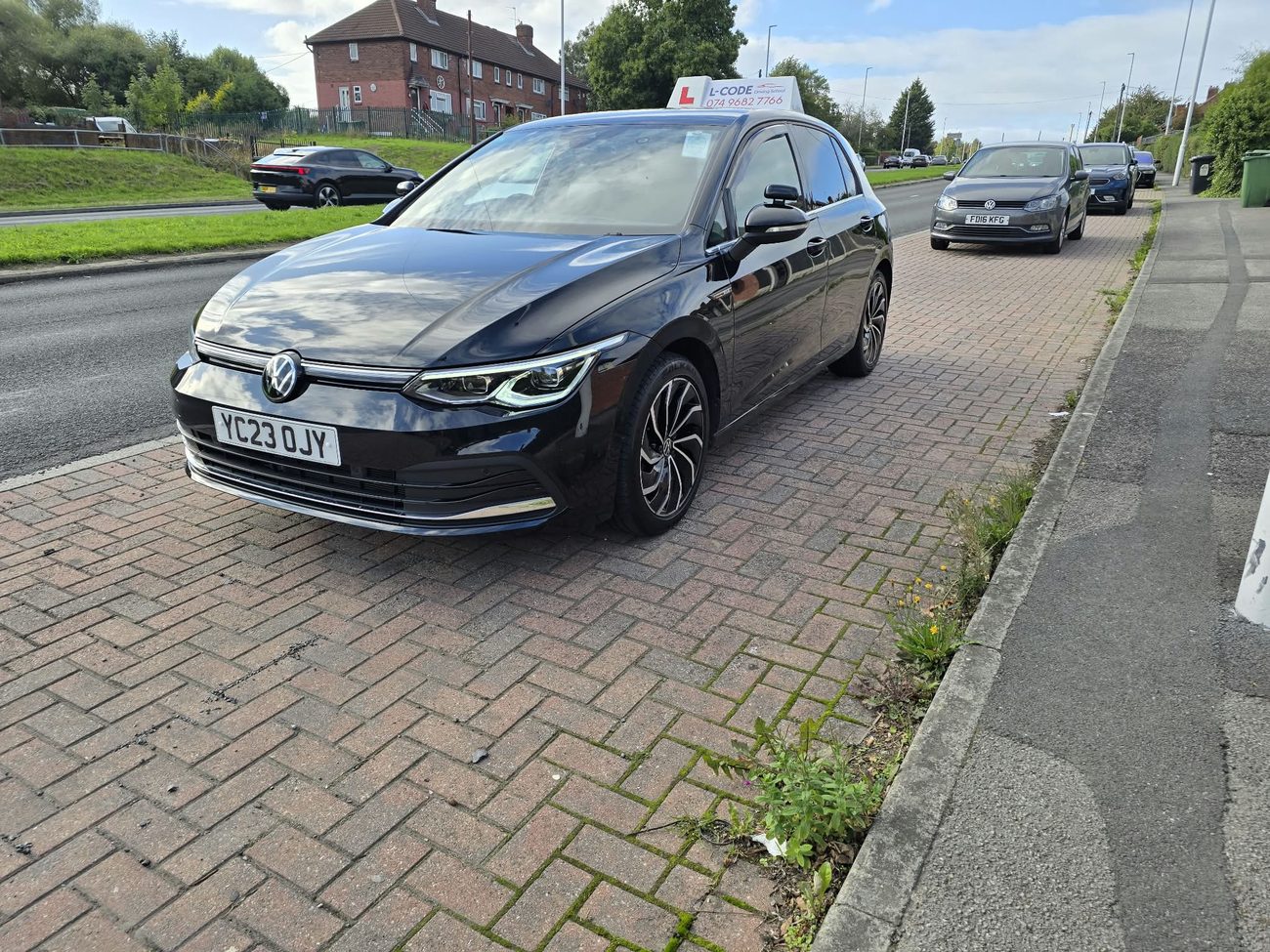 Learners Code Driving School car on a residential road in Leeds